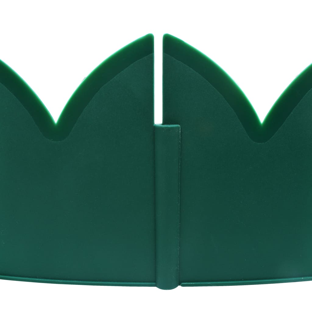 vidaXL Çim Bordürü 10 Adet Yeşil 65x15 cm PP