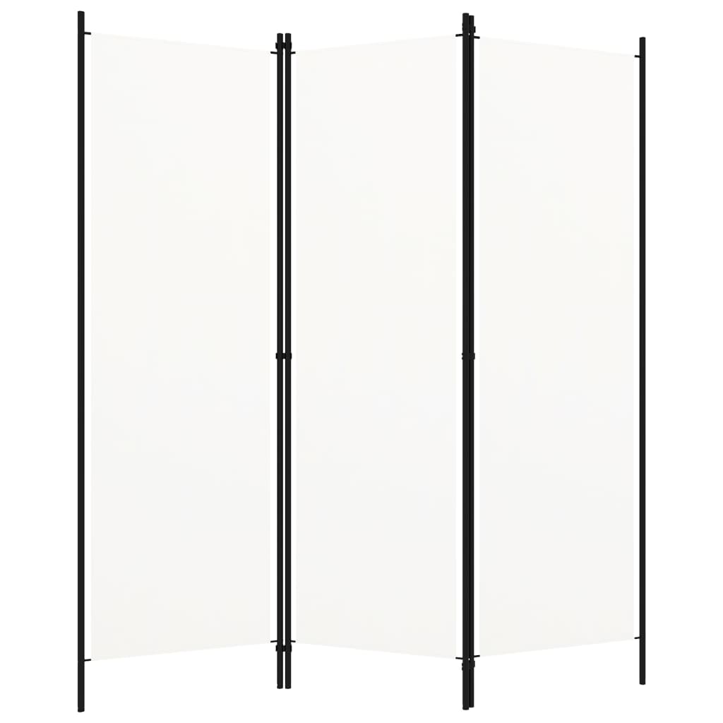 vidaXL 3-Panel Oda Bölücü Krem Beyaz 150x180 cm