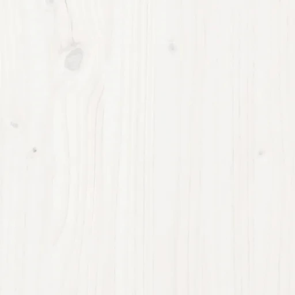 vidaXL Odunluk Beyaz 110x35x108,5 cm Masif Çam Ağacı