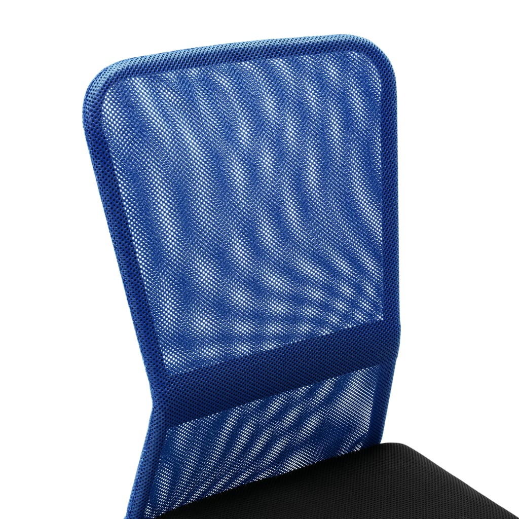 vidaXL Ofis Sandalyesi Siyah ve Mavi 44x52x100 cm Fileli Kumaş