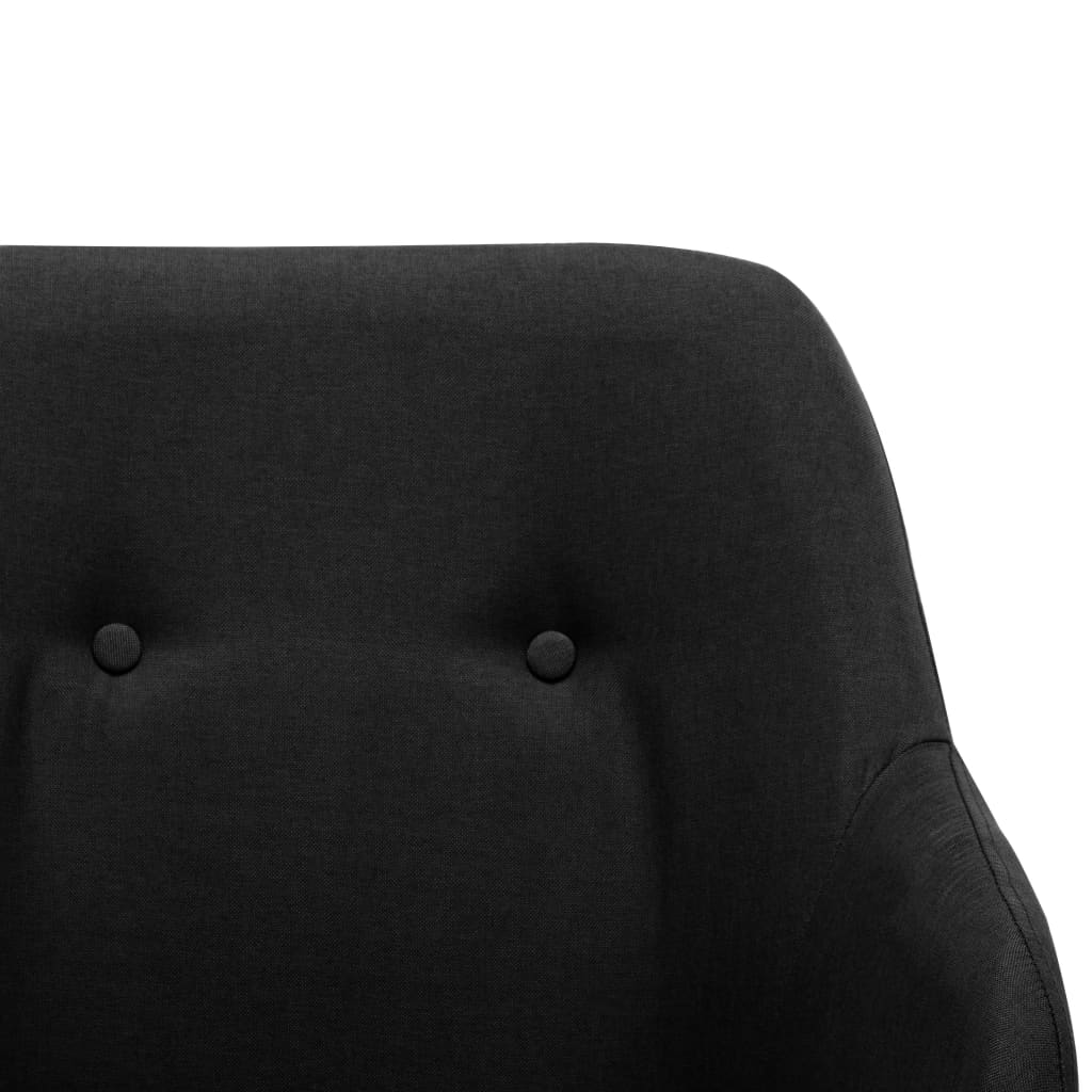 vidaXL Sallanan Sandalye Siyah Kumaş