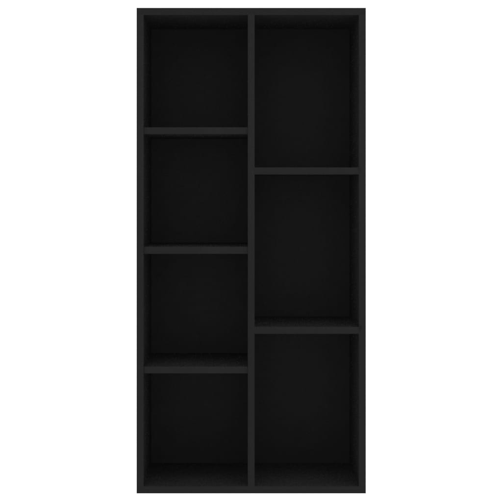 vidaXL Kitaplık Siyah 50x25x106 cm Sunta