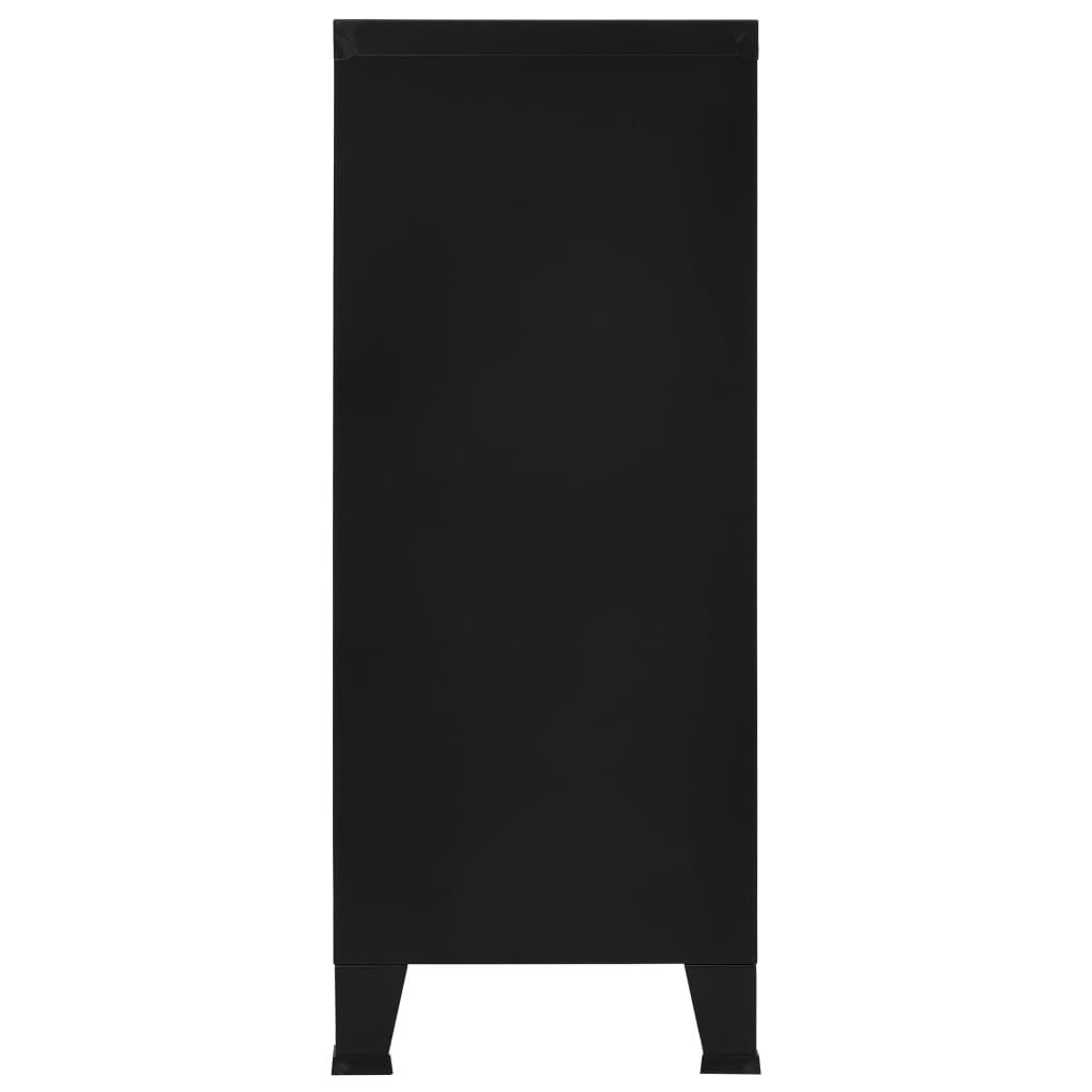 vidaXL Dosya Dolabı Endüstriyel Siyah 90x40x100 cm Çelik