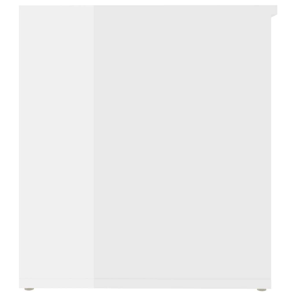 vidaXL Depolama Sandığı Parlak Beyaz 84x42x46 cm Kompozit Ahşap
