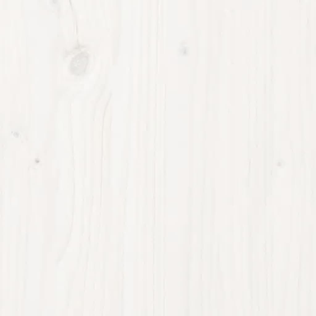 vidaXL Saksılı Bank Beyaz 184,5x39,5x56,5 cm Masif Çam Ağacı