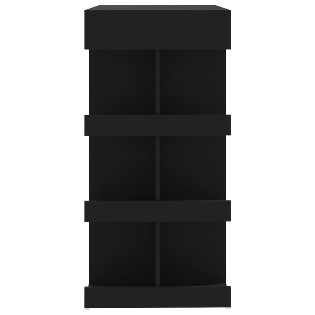 vidaXL Saklama Raflı Bar Masası Siyah 100x50x101,5 cm Kompozit Ahşap