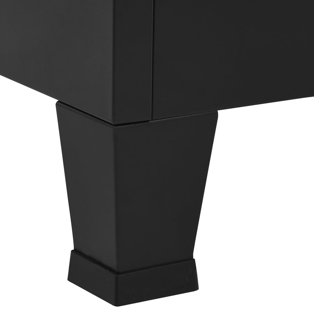 vidaXL Dosya Dolabı Endüstriyel Siyah 90x40x100 cm Çelik