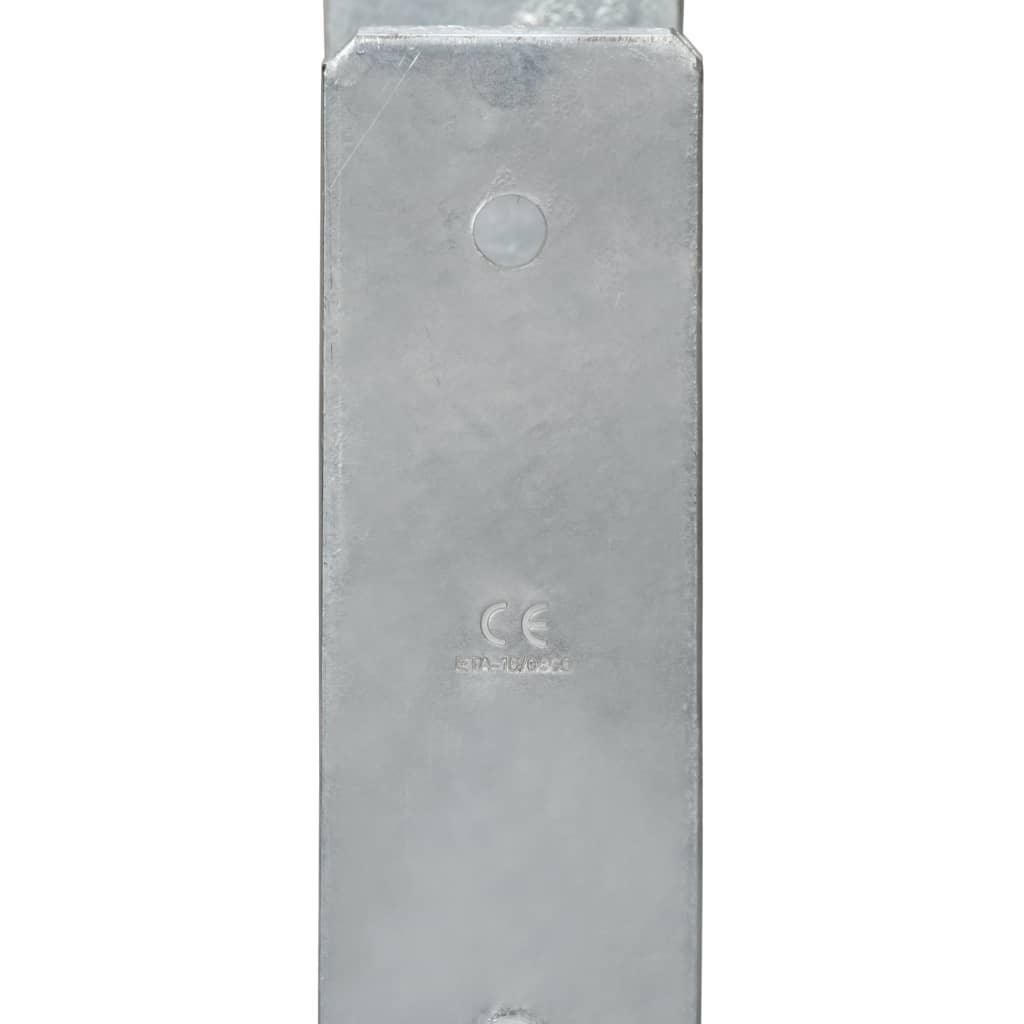 vidaXL Çit Zemin Kazığı 2 Adet Gümüş Rengi 7x6x60 cm Galvanizli Çelik