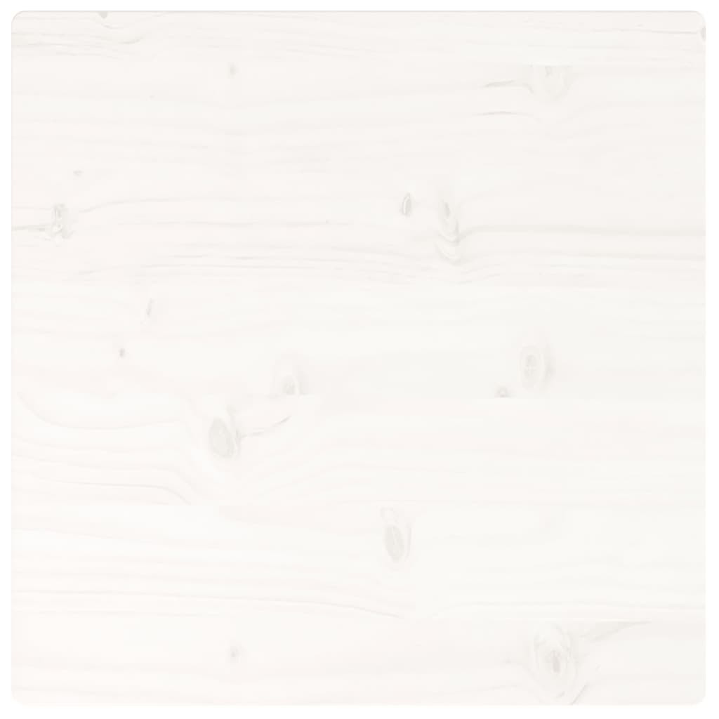vidaXL Masa Tablası Beyaz 50x50x2,5 cm Masif Çam Ağacı Kare