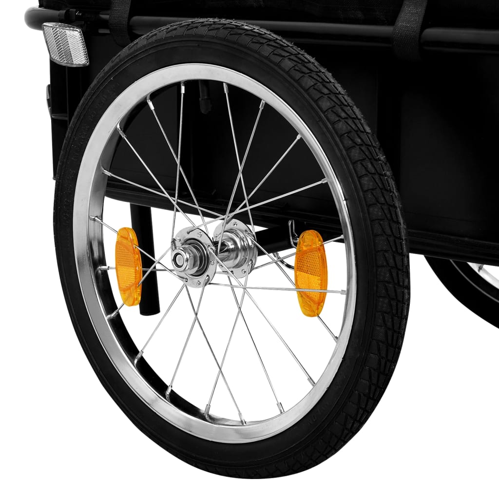 vidaXL Bisiklet Kargo Römorku / El Vagonu 155x61x83 cm Çelik Siyah