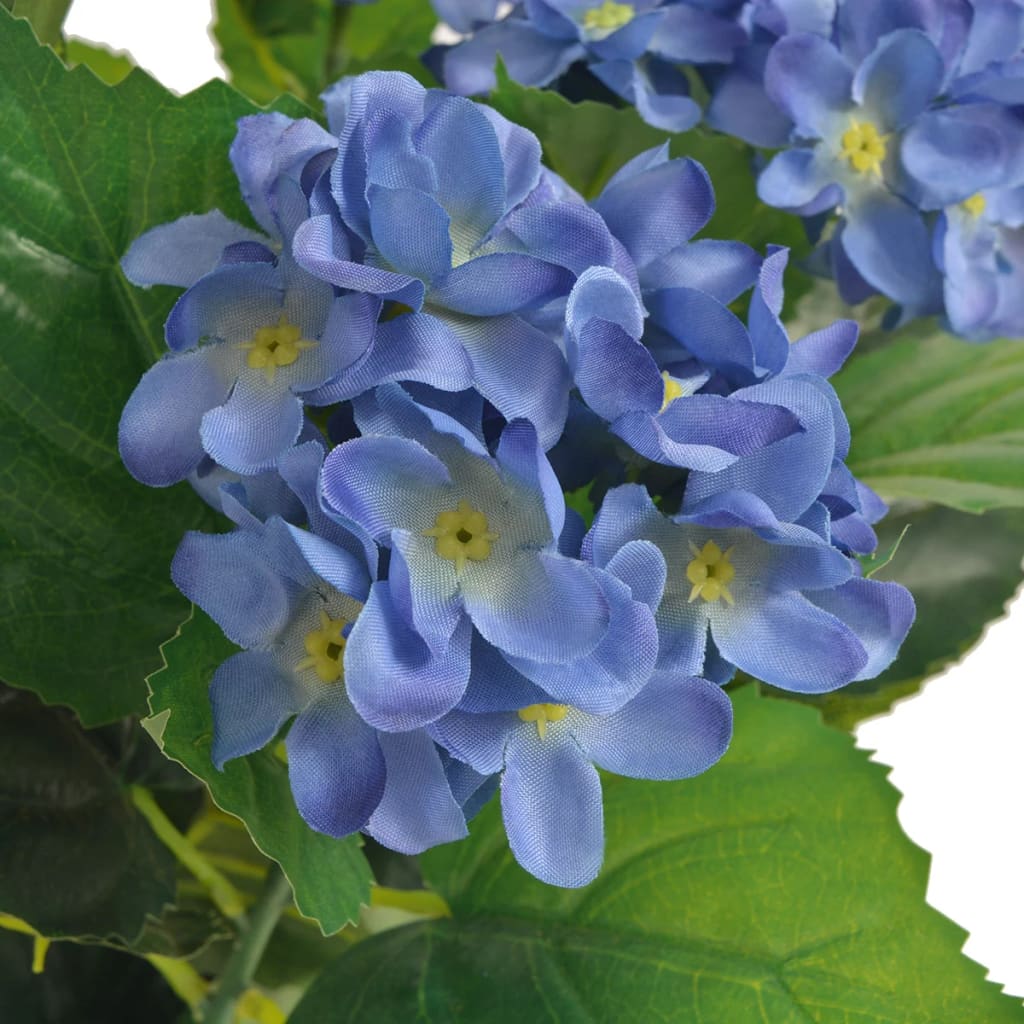 vidaXL Saksıda Yapay Ortanca Çiçeği Mavi 60 cm