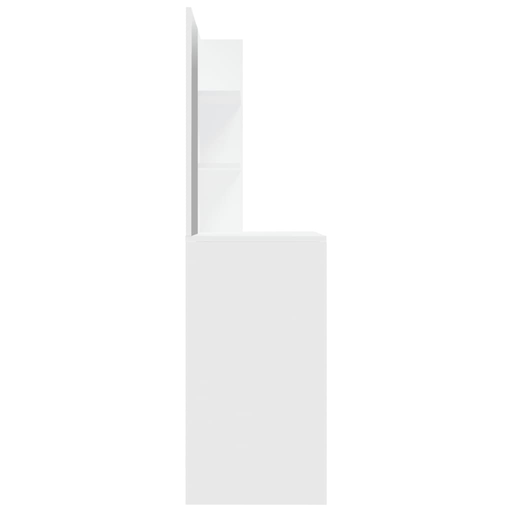 vidaXL Aynalı Makyaj Masası Beyaz 74,5x40x141 cm