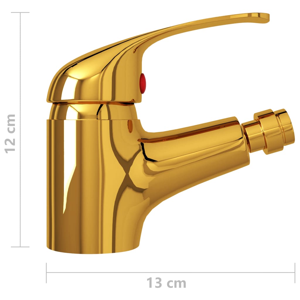 vidaXL Banyo Bide Bataryası Altın Sarısı 13x12 cm