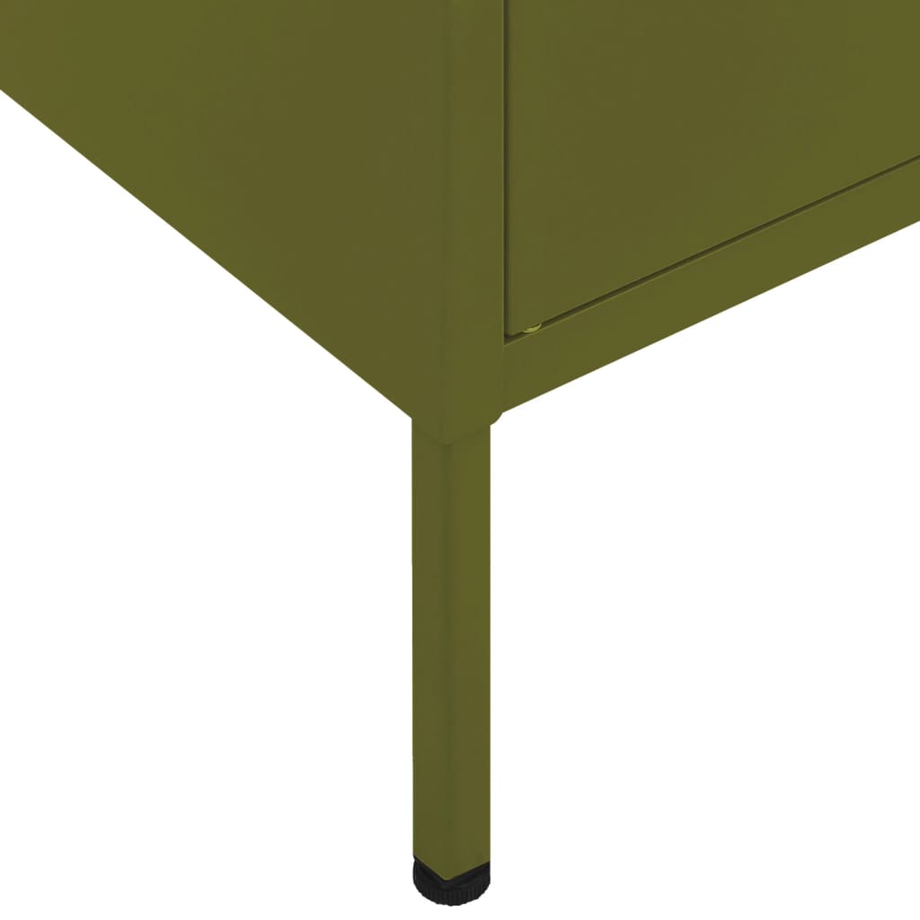 vidaXL Saklama Dolabı Zeytin Yeşili 80x35x101,5 cm Çelik