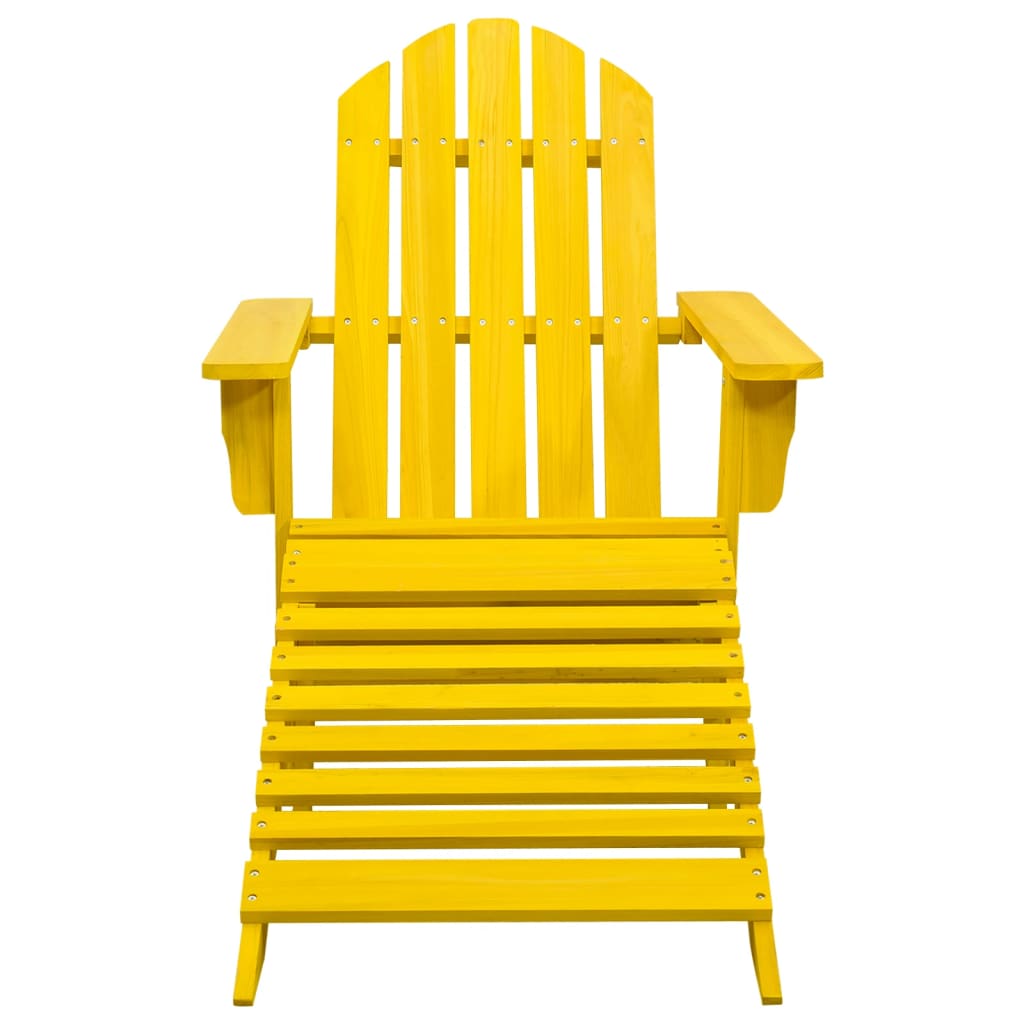 vidaXL Bahçe Adirondack Sandalye Sarı Masif Köknar Ağacı