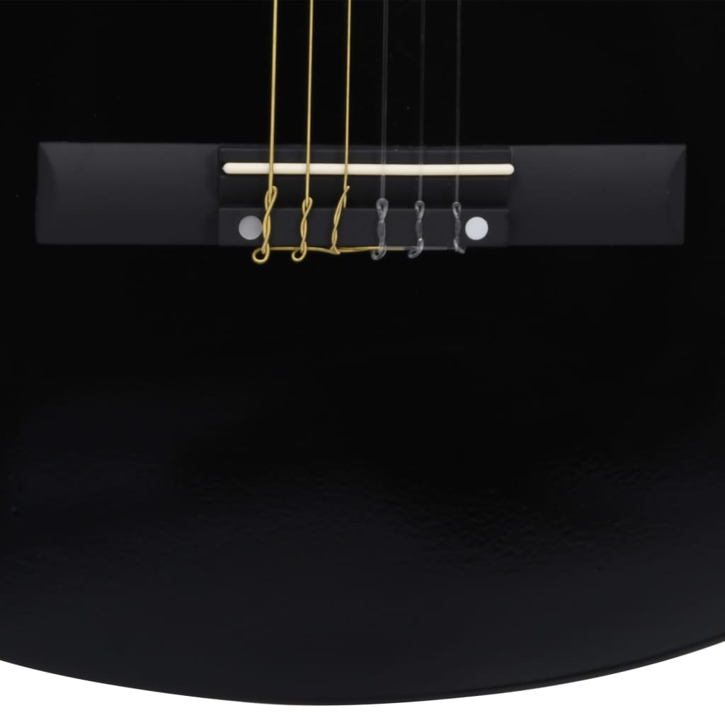 vidaXL Klasik Gitar Yeni Başlayanlar ve Çocuklar İçin Siyah 87,5cm 1/2
