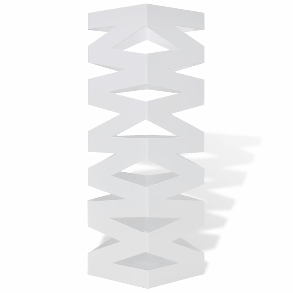 vidaXL Şemsiye Standı Beyaz 48,5 cm Kare