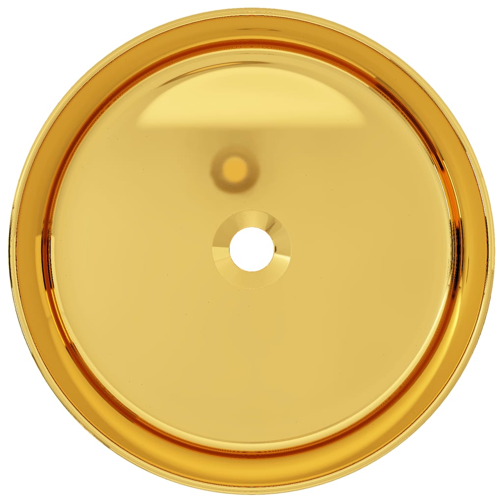 vidaXL Lavabo Altın Sarısı 40x15 cm Seramik
