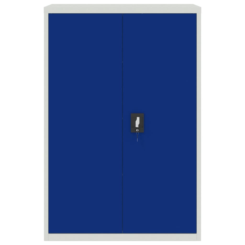 vidaXL Ofis Dolabı Gri ve Mavi 90x40x140 cm Metal