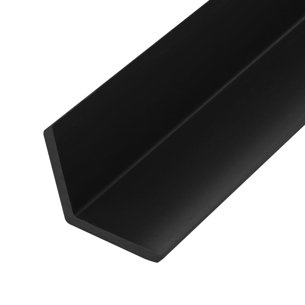 vidaXL 5 Adet Köşebent Profili Siyah 170 cm WPC