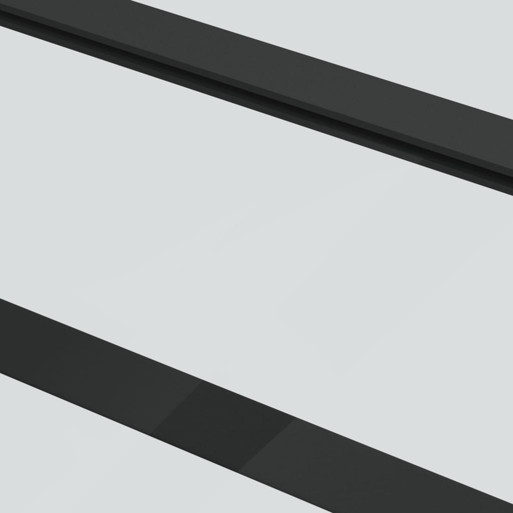 vidaXL Sürme Kapı Siyah 76x205 cm ESG Cam ve Alüminyum